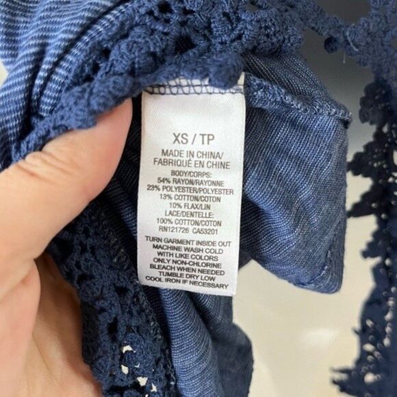 Aeropostale Blue Cropped Tank Top Size XS - Picture 6 of 6